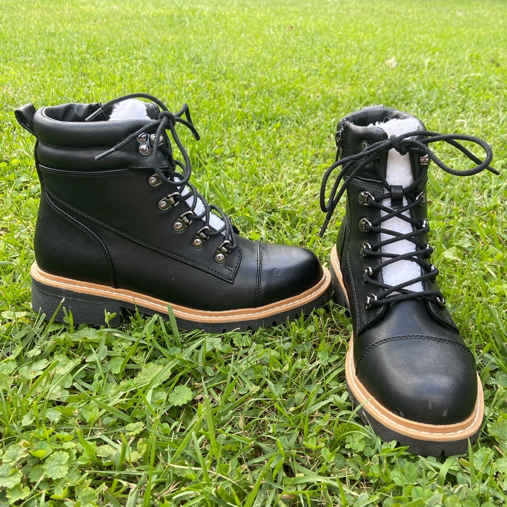 Black Combat Boots Shein NWT Women 7